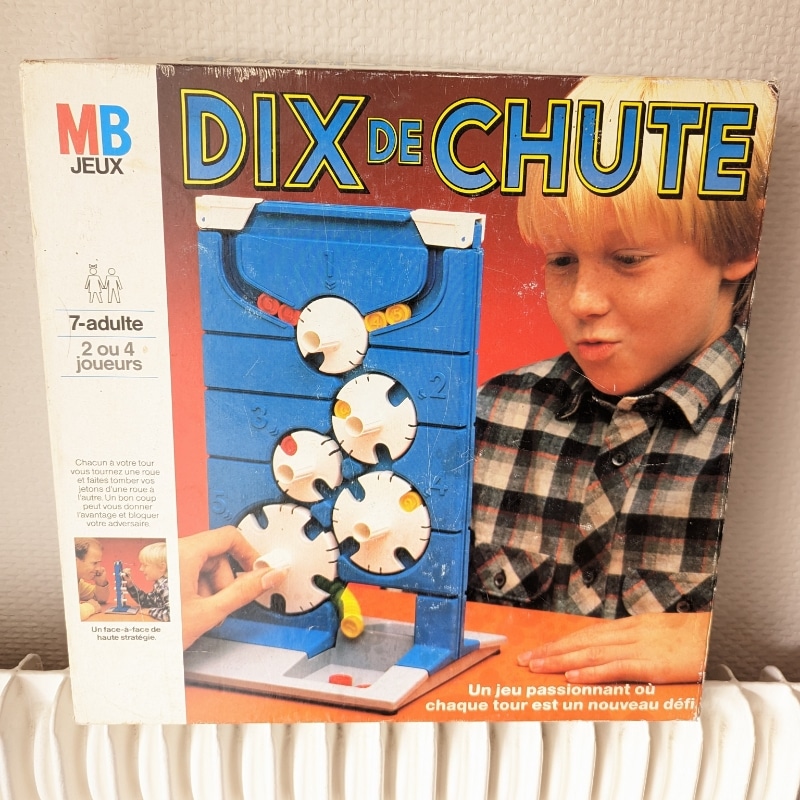 Jeu de société vintage Dix de Chute MB Jeux de 1996 – La Roue du Passé